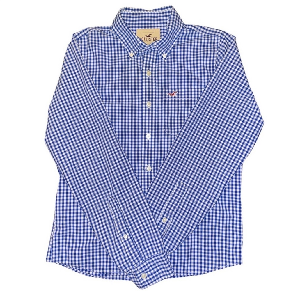 Hollister Long Sleeved Plaid Cotton Button Up Size M